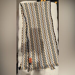 Missoni Patterned Scarf - Black, Gold, White